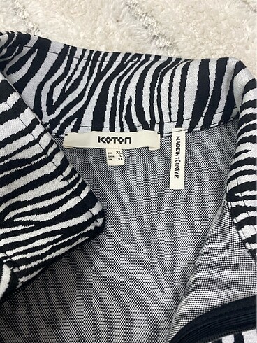 xl Beden Koton zebra desenli crop üst xl