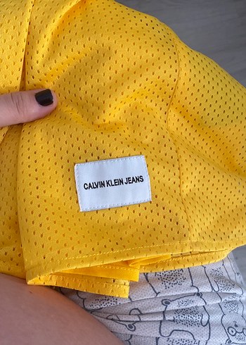s Beden Sarı Midi Kalem Etek Calvin Klein