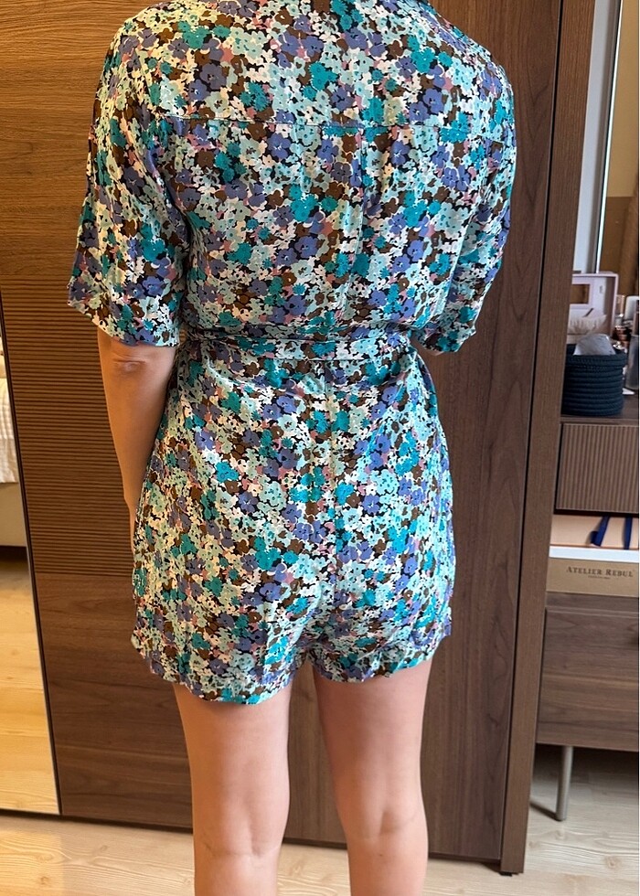 Zara Yakalı Mini Tulum - Görsel 2