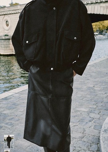 Zara Siyah Viral Suet Bomber Ceket