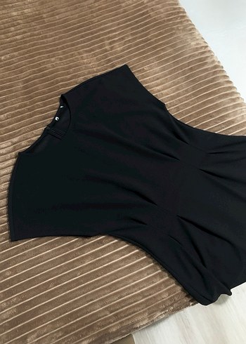 Siyah Kısa Kollu Midi Kadın Elbise - Görsel 9