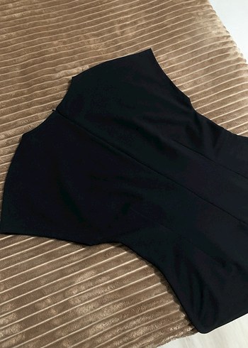 Siyah Kısa Kollu Midi Kadın Elbise - Görsel 11