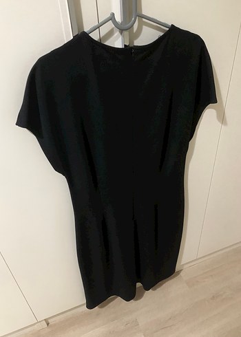 Siyah Kısa Kollu Midi Kadın Elbise - Görsel 5