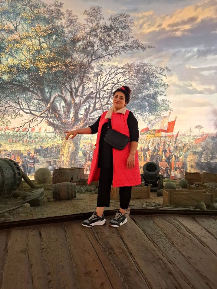 Düğmeli Pembe Kadın Yelek - Görsel 5