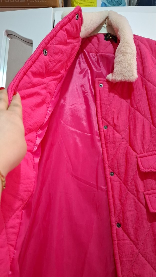 Düğmeli Pembe Kadın Yelek - Görsel 2