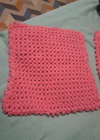 Pembe Örgü Banyo Süngeri - Görsel 2