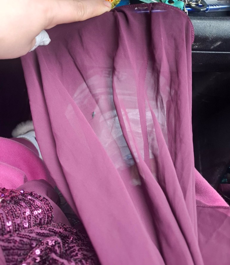 Mor Uzun Drapeli Abiye Elbise - Görsel 2