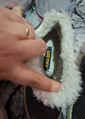 Gri Kadın Süet Kürklü Dolgu Topuk Bot - Görsel 4