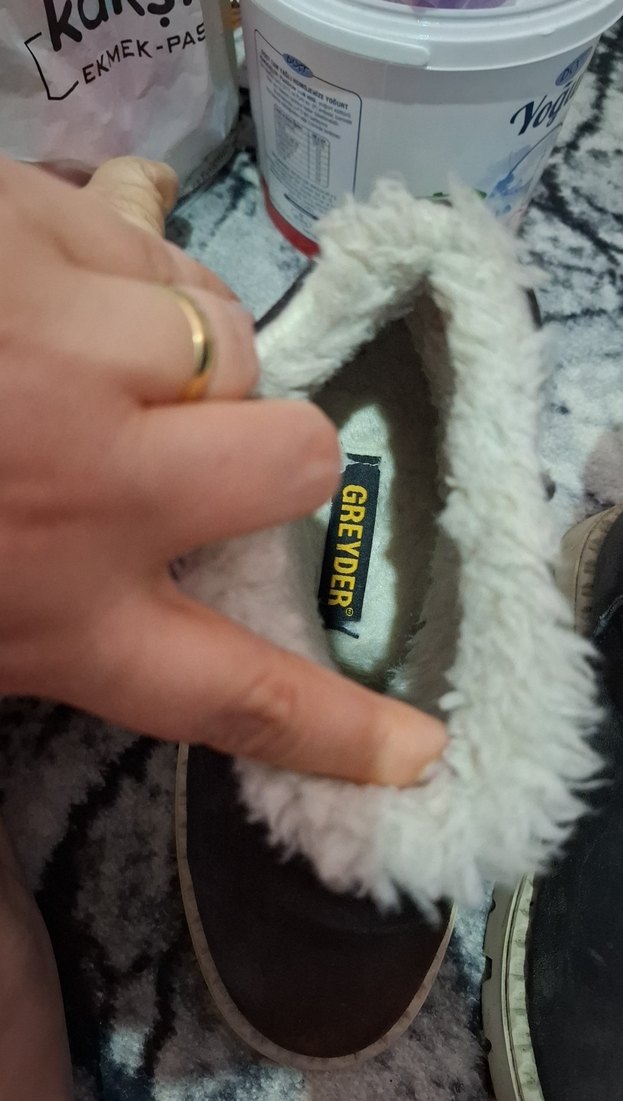 Gri Kadın Süet Kürklü Dolgu Topuk Bot - Görsel 4