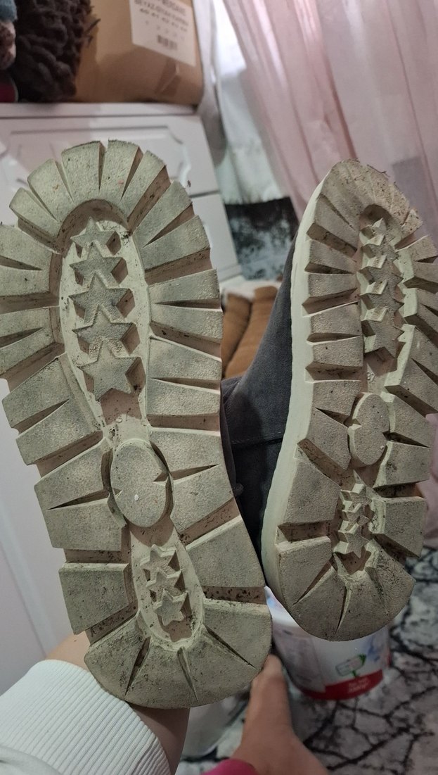 Gri Kadın Süet Kürklü Dolgu Topuk Bot - Görsel 5