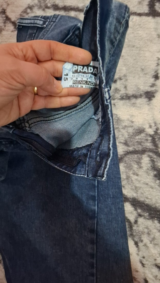 Gri Kadın Regular Fit Midi Denim Pantolon - Görsel 3