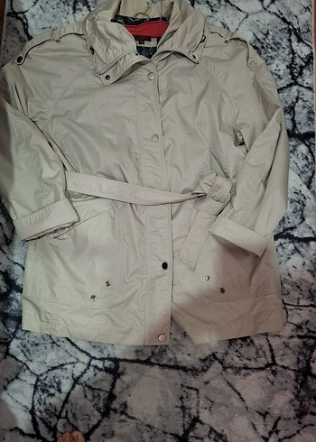 Bej Kemerli Midi Kadın Ceket - Görsel 4