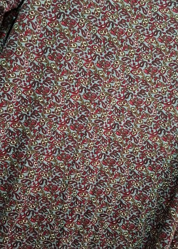 Bordo Bohem Uzun Kollu Rahat Elbise - Görsel 2