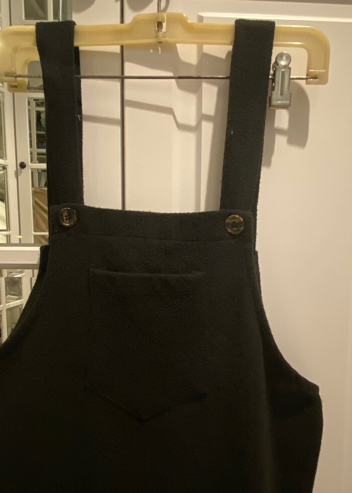 Siyah kaşe salopet - Görsel 2