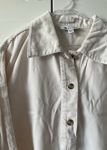 Kk Design Taş Rengi Denim Uzun Kollu Gömlek