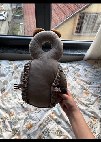 BabyJem Kahverengi Pelus Ayicik Bebek Destek Yastigi