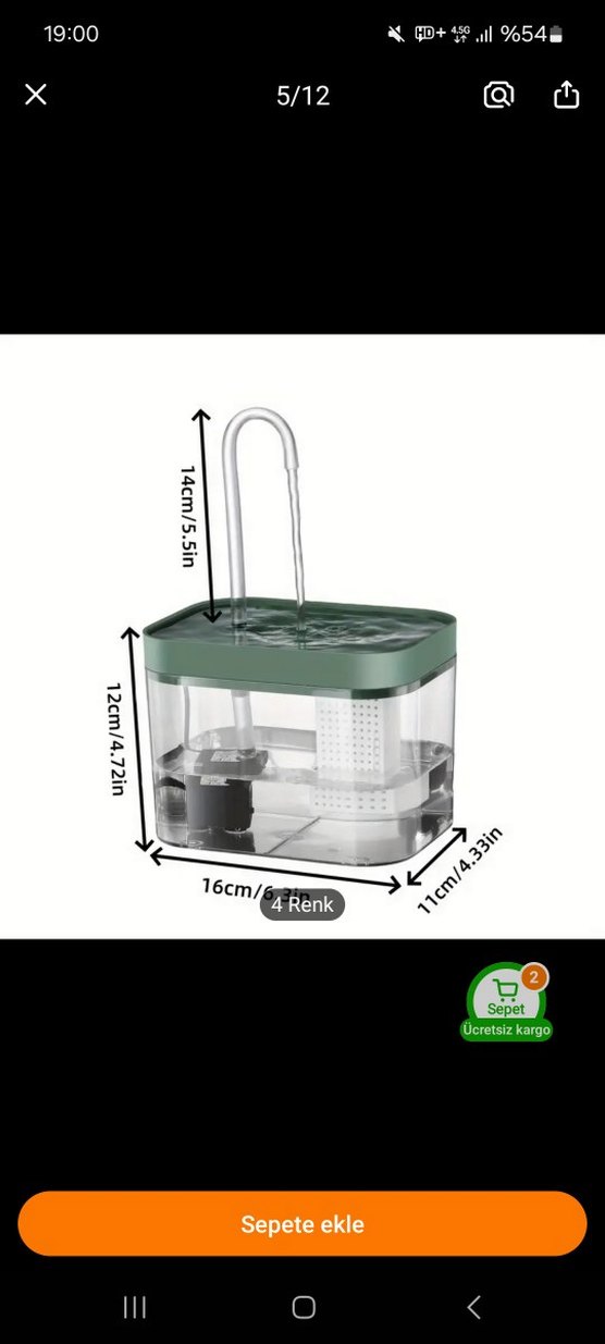 Beyaz Gri Kedi Su Pınarı - Görsel 2