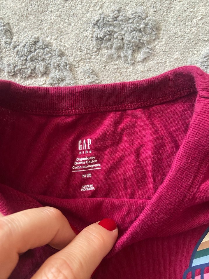 Bordo Kız Çocuk Uzun Kollu Triko Tişört - Görsel 2