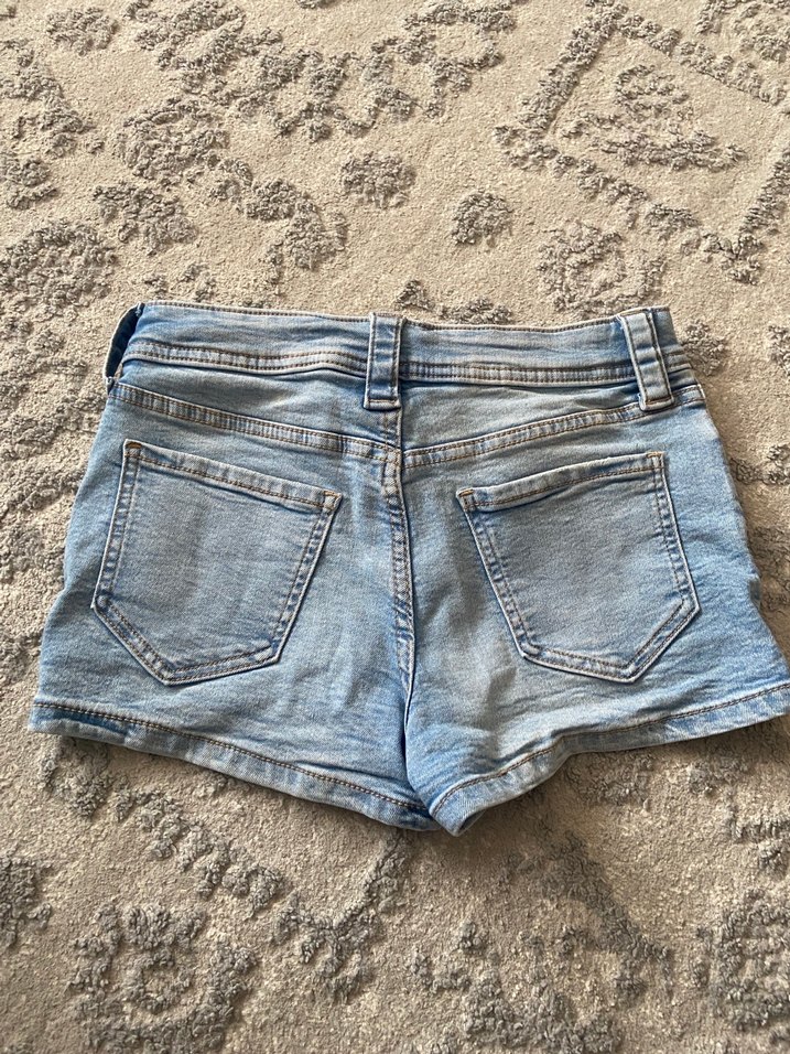 Pembe Taşlı Mini Kadın Kot Şort - Görsel 3