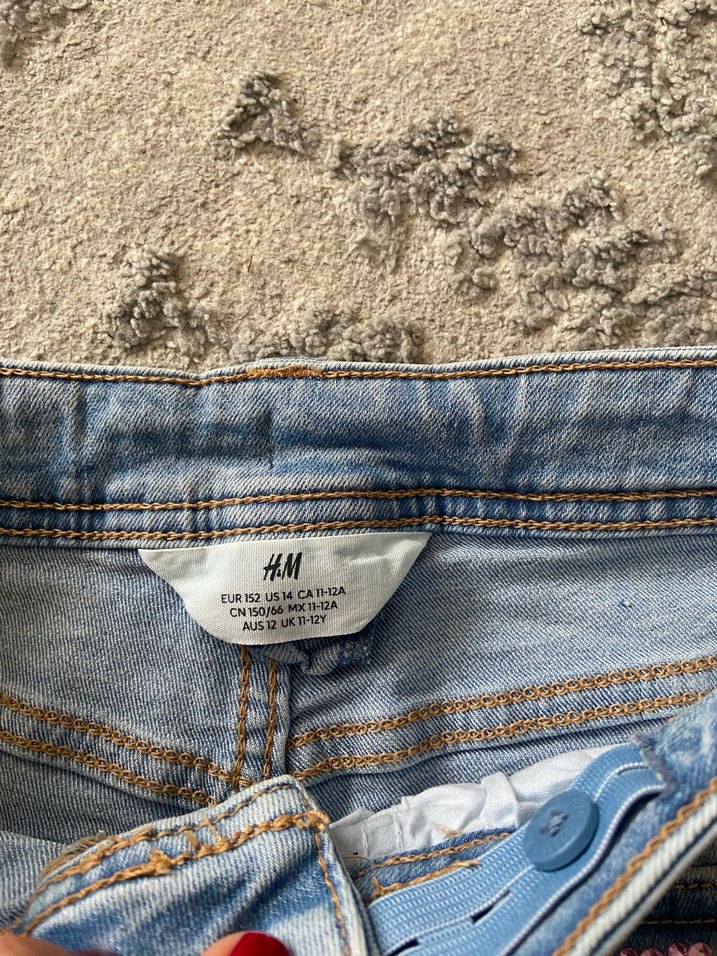 Pembe Taşlı Mini Kadın Kot Şort - Görsel 2