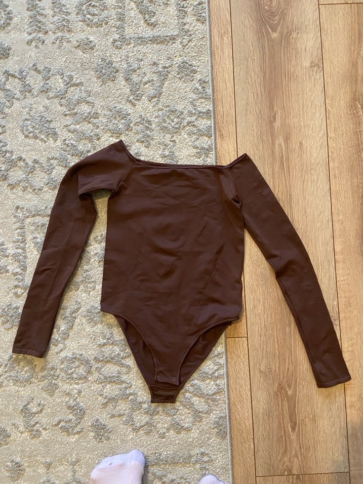 Kahverengi Straplez Kadın Bluz - Görsel 3