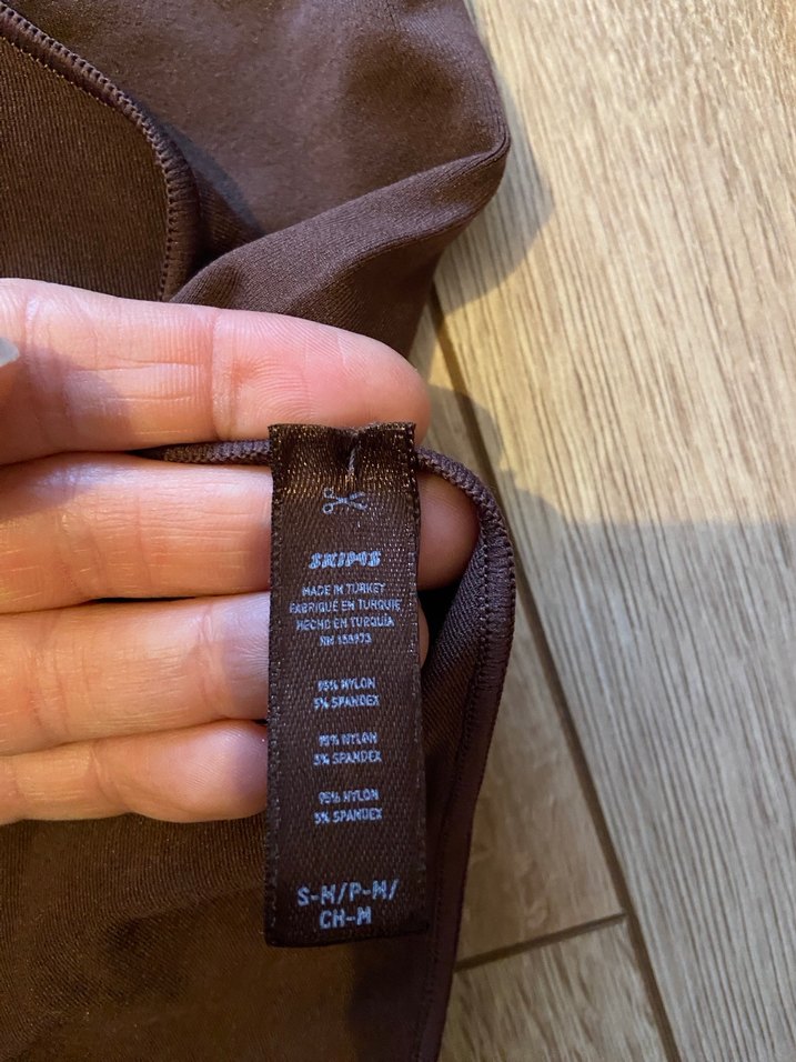 Kahverengi Straplez Kadın Bluz - Görsel 2