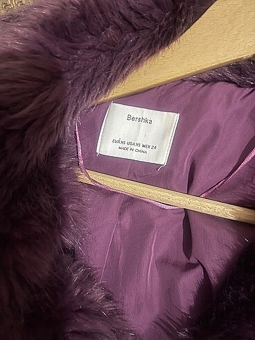 Bershka Mor kürk bershka