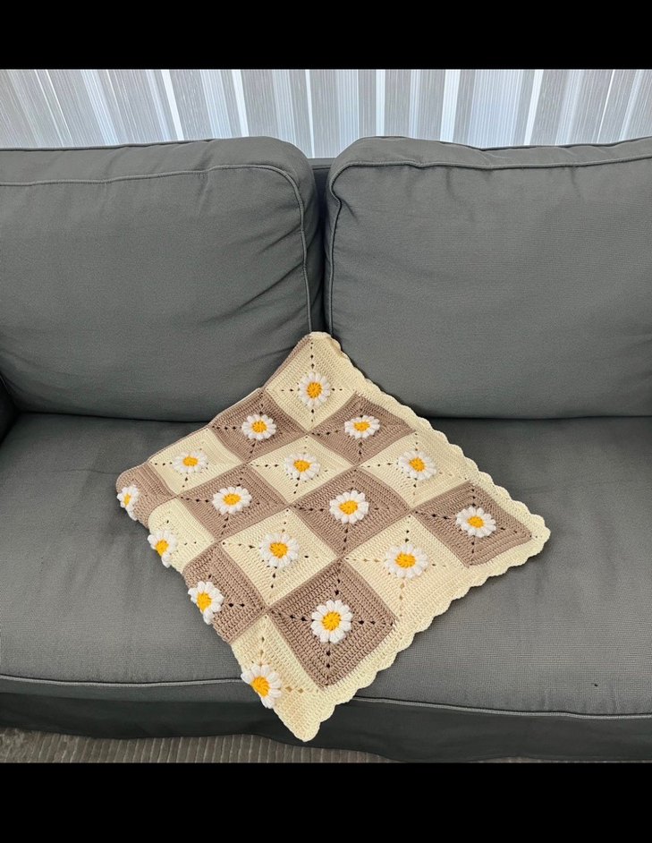 El Örgüsü Popcorn Bebek Battaniye - Görsel 5