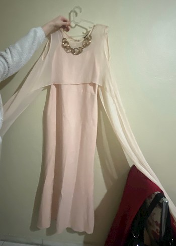 Bej Uzun Hamile ve Emzirme Geceliği - Görsel 3