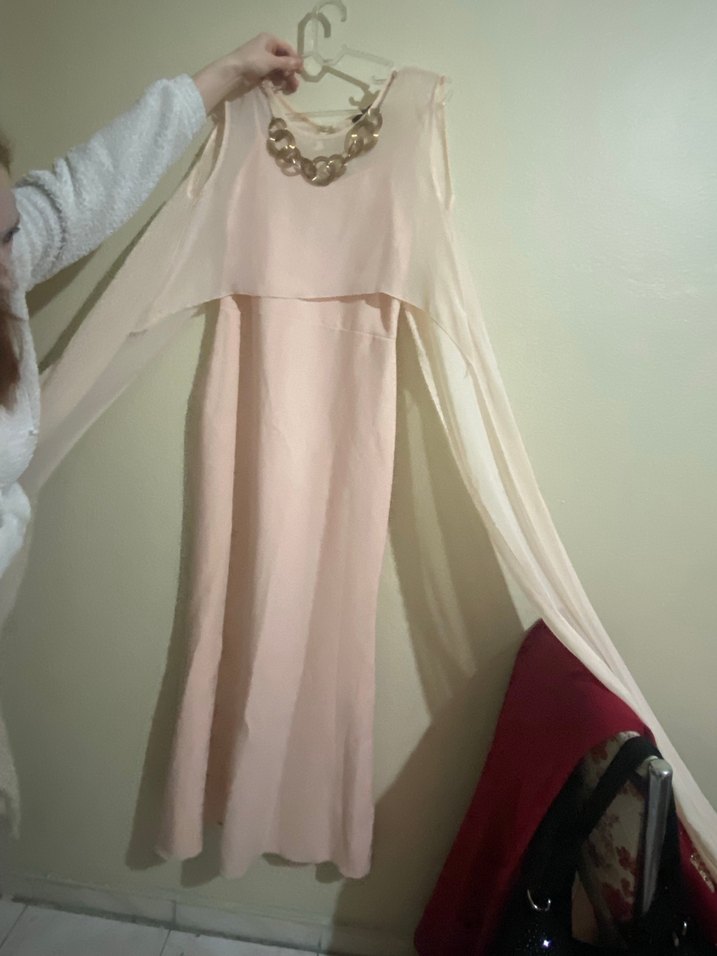 Bej Uzun Hamile ve Emzirme Geceliği - Görsel 4