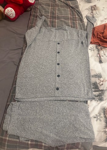 Gri Erkek Rahat Kesim Pijama Takımı - Görsel 2