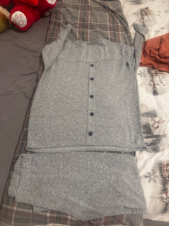 Gri Erkek Rahat Kesim Pijama Takımı - Görsel 2