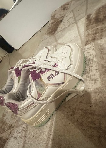 Beyaz Platform Topuklu Fila Spor Ayakkabı - Görsel 2