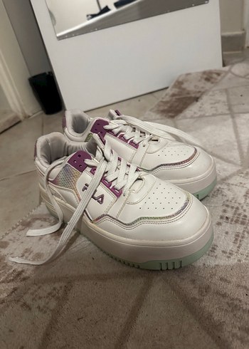 Beyaz Platform Topuklu Fila Spor Ayakkabı - Görsel 5