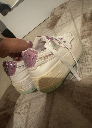 Beyaz Platform Topuklu Fila Spor Ayakkabı - Görsel 4