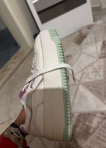 Beyaz Platform Topuklu Fila Spor Ayakkabı - Görsel 3