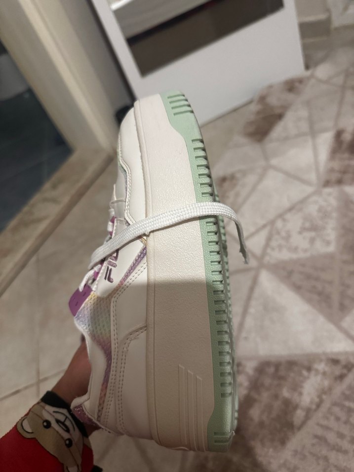 Beyaz Platform Topuklu Fila Spor Ayakkabı - Görsel 3