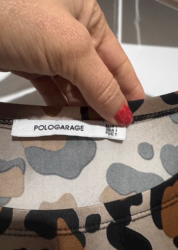 Kahverengi Leopar Desenli Kolsuz Bluz - Görsel 2