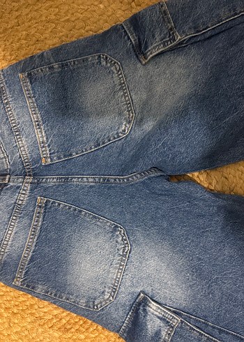 Kadın Gri Bol Kesim Midi Denim Pantolon - Görsel 3