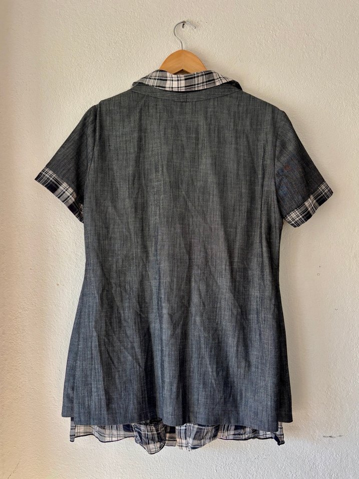 y2k gömlek elbise - Görsel 4