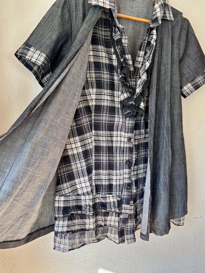 y2k gömlek elbise - Görsel 2