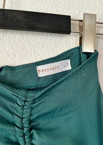 Drapeli Yeşil Uzun Etek - Görsel 4