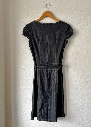 Vintage retro office kot elbise - Görsel 3