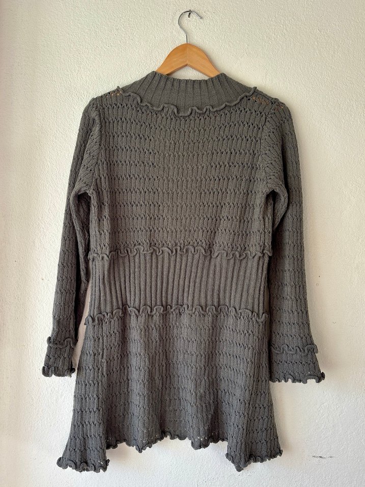 y2k Örgü Fırfır Hırka - Görsel 4