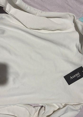 Diğer Pullu Kapsonlu Sweetshirt Aszmi Basic Beyaz Uzun Kollu Ust