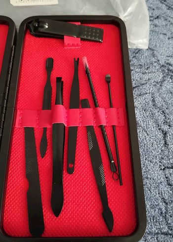 Diğer Kırmızı Manikür Pedikür Seti 12 Parça