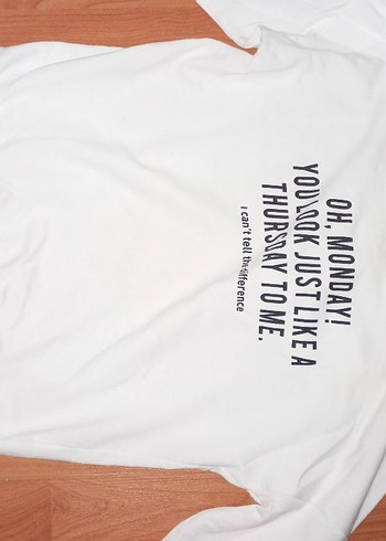 Baskılı Beyaz Hamile Tişörtü, Kısa Kollu - Görsel 2