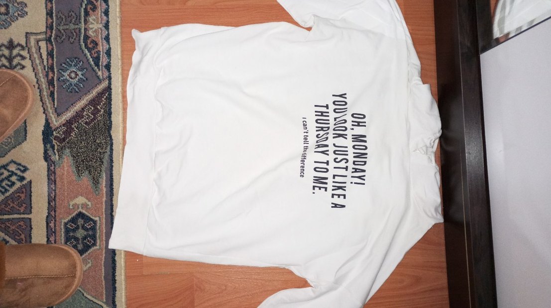 Baskılı Beyaz Hamile Tişörtü, Kısa Kollu - Görsel 2