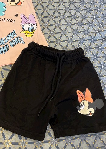 Zara Baskılı Pembe Pamuklu Kız Çocuk Takımı