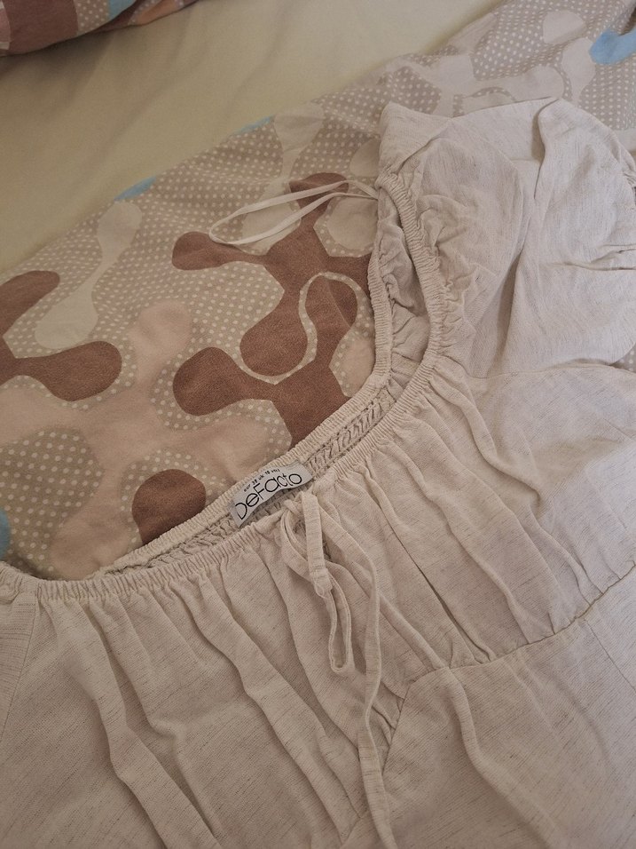 Bej Uzun Elbise - Görsel 3